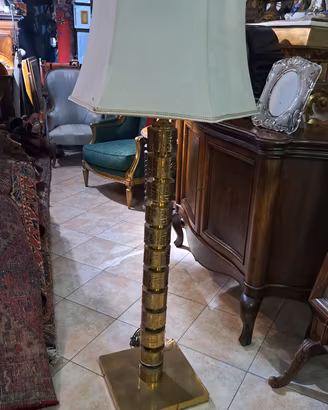 lampada modernariato in ottone