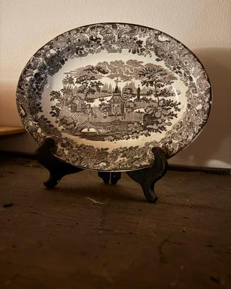 Vassoio antico Gabutti Chiusa di Pesio 28cm