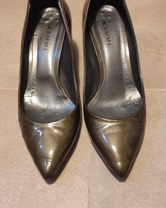 Scarpe con tacco donna Kammi n.39 lucide grigie