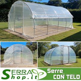 Serra arco tunnel orto telo film con porta 3x4m