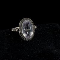 Anello Vintage Argento 925 Ametista Rosa/Lavanda