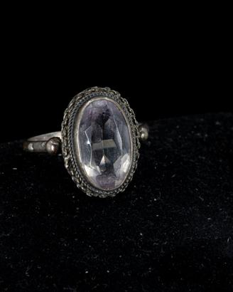 Anello Vintage Argento 925 Ametista Rosa/Lavanda