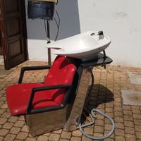 lavabo lavateste e casco asciugacapelli