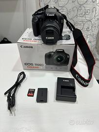Fotocamera Reflex Canon Eos 1100D + obiettivo