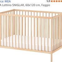 Letto ikea 120x60 con materasso includo