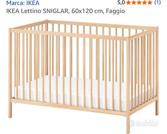 Letto ikea 120x60 con materasso includo