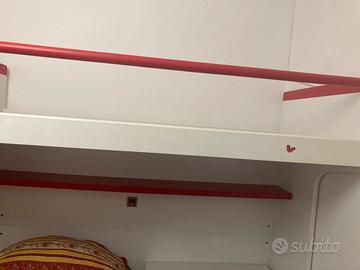 letto singolo a soppalco