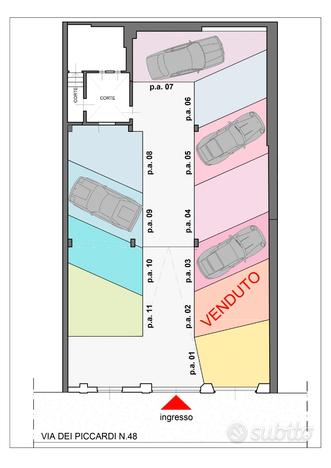 Nuova realizzazione posti auto via Piccardi