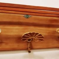 Attaccapanni in legno e Ottone - Modello Bergamo