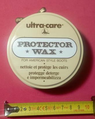 Scatola di latta Crema da scarpe LJW. Vintage