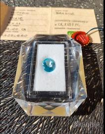 Topazio azzurro del brasile 4,40 carti certificato