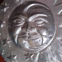 Sole e Luna decorazione murale in terracotta