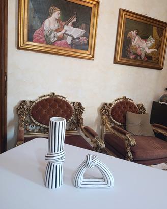 coppia di ceramiche moderne per arredamento 