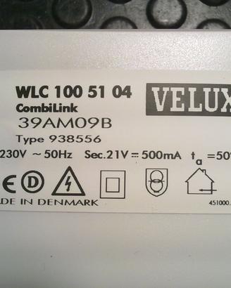 VELUX WLC 100 51 04 Centralina 938556 - NUOVA!