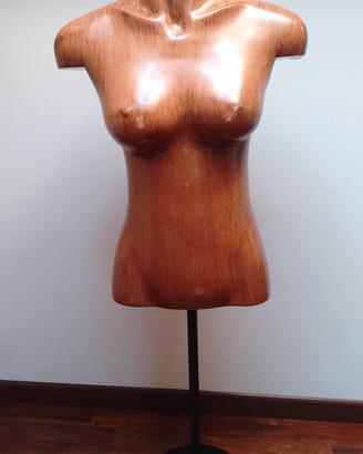 Manichino donna color legno