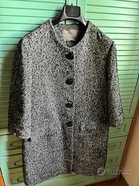 Cappotto donna bianco e nero taglia 44