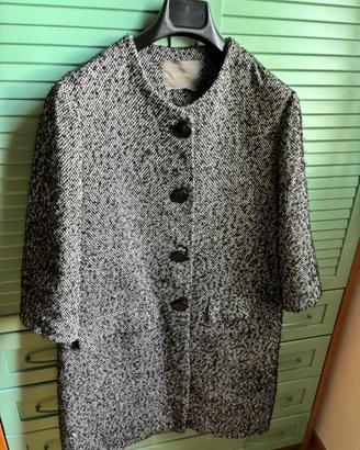 Cappotto donna bianco e nero taglia 44