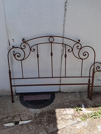 Letto artigianale matrimoniale in ferro battuto