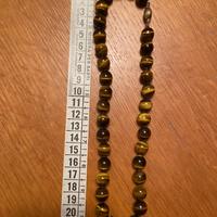 Collana di perle di occhio di tigre naturale