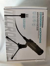 Microfono USB condensatore con cavalletto per PC s