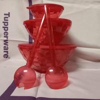 Set ciotole prisma rosse Tupperware 
