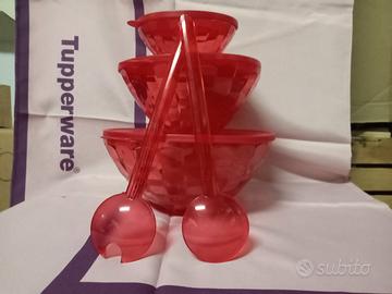Set ciotole prisma rosse Tupperware 