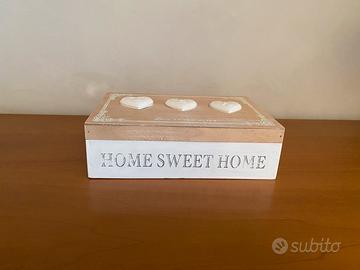 Scatola legno bustine the, bigiotteria, gioielli