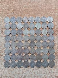 77 monete da 500 Lire Argento
