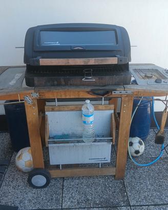 barbecue a gas con fornello laterale 