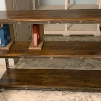 Libreria-Scaffale Stile Industrial-Legno e metallo