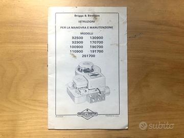 Istruzioni motore Briggs & Stratton (italiano)