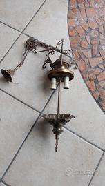 Lampadario in ottone 
