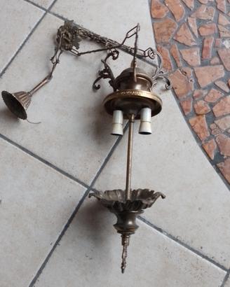 Lampadario in ottone 