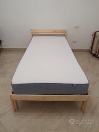 Letto singolo, doghe e materasso Ikea