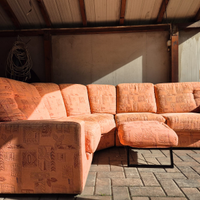 Divano angolare 4 posti con pouf estraibile