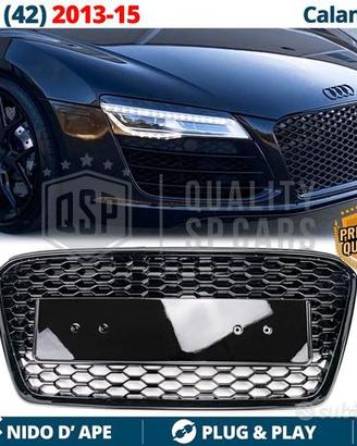 GRIGLIA Anteriore AUDI R8 13-15 NIDO D'APE Nero L