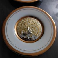 piattini decorati con oro 24KT carati