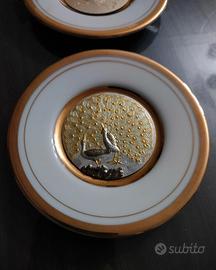 piattini decorati con oro 24KT carati