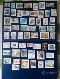 55 Francobolli Italia  Anni '90/2007