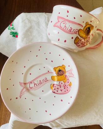 Tazza da colazione per bimba in ceramica