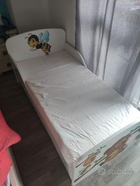 Letto per bambini in legno 140x70 cm