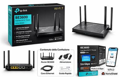 Router TP-Link Archer BE3600 Wi-Fi 7 – Nuovo