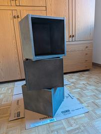 3 cubi pensili grigio scuro