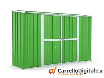 Casetta in lamiera esterno 307x100 verde chiaro
