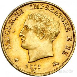 Moneta d'Oro 20 Lire Napoleone 1811