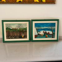 Edmondo Vittiglio-INVERNO e AUTUNNO-naif