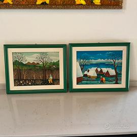 Edmondo Vittiglio-INVERNO e AUTUNNO-naif