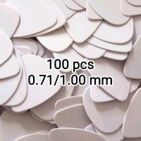 100 plettri bianchi chitarra basso 0.71mm 1.00mm