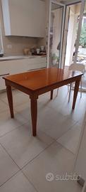 Tavolo artigianale legno ciliegio dim75x125 h76 cm