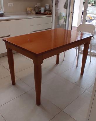 Tavolo artigianale legno ciliegio dim75x125 h76 cm